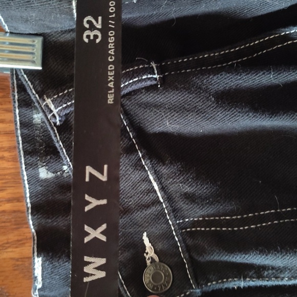 WXYZ Wide Legged Cargo Pants With Contrast Stitching - Picture 2 of 3